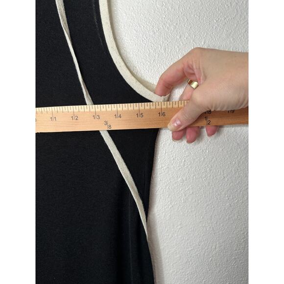 Rag & Bone Black & Cream Round Neck Sleeveless Sheer Tank Top S - Picture 12 of 13